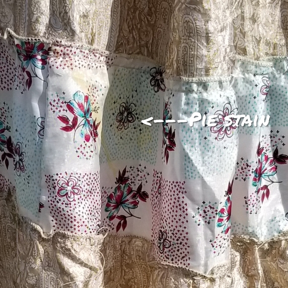 Vintage Silk bohemian skirt/dress, M Champagne - Picture 6 of 11